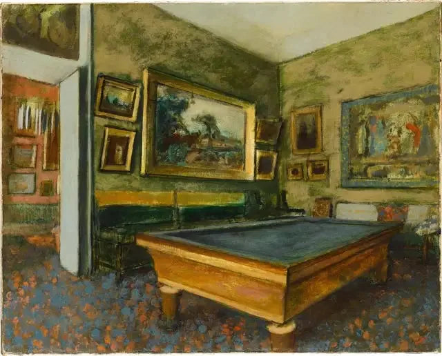 Salle de billard - Edgar Degas image 1 copie de tableau peinte à la main
