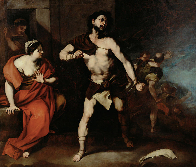Samson łamie swoje łańcuchy - Luca Giordano