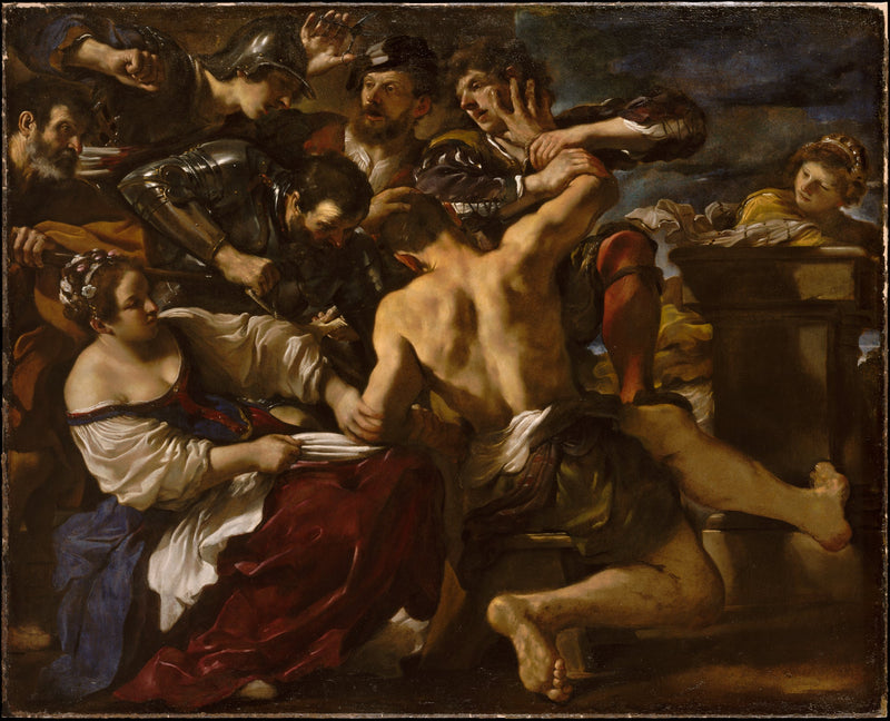 Samson schwytany przez filistyńczyków - Guercino