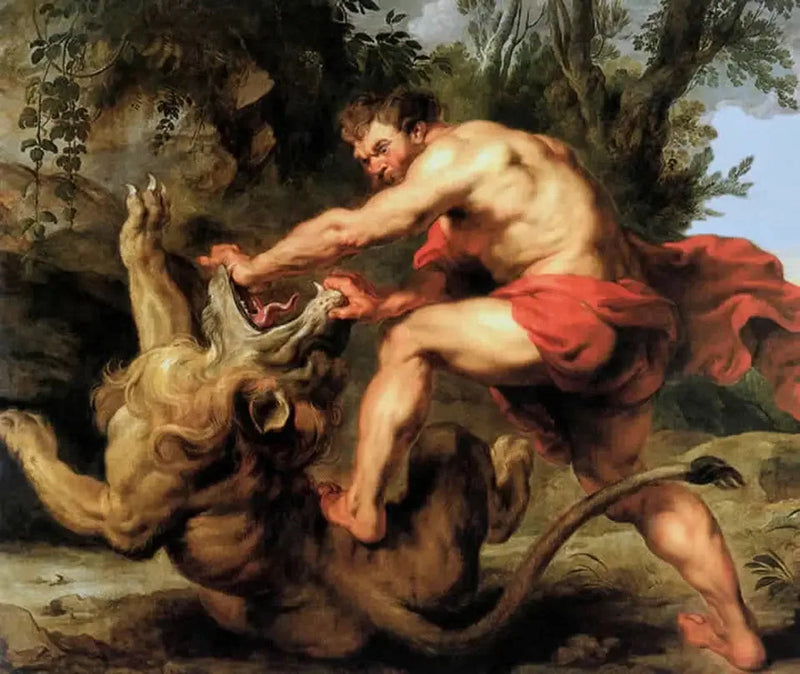 Samson walczący z lwem - Peter Paul Rubens