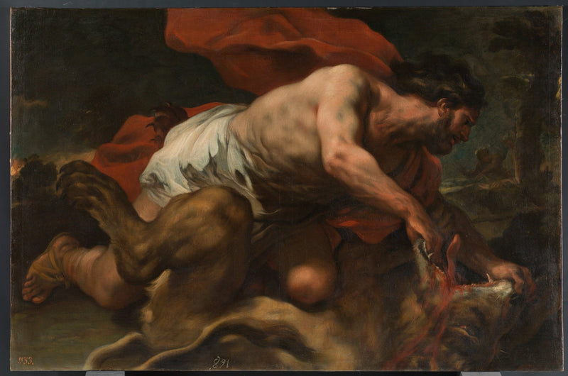 Samson i lew - Luca Giordano