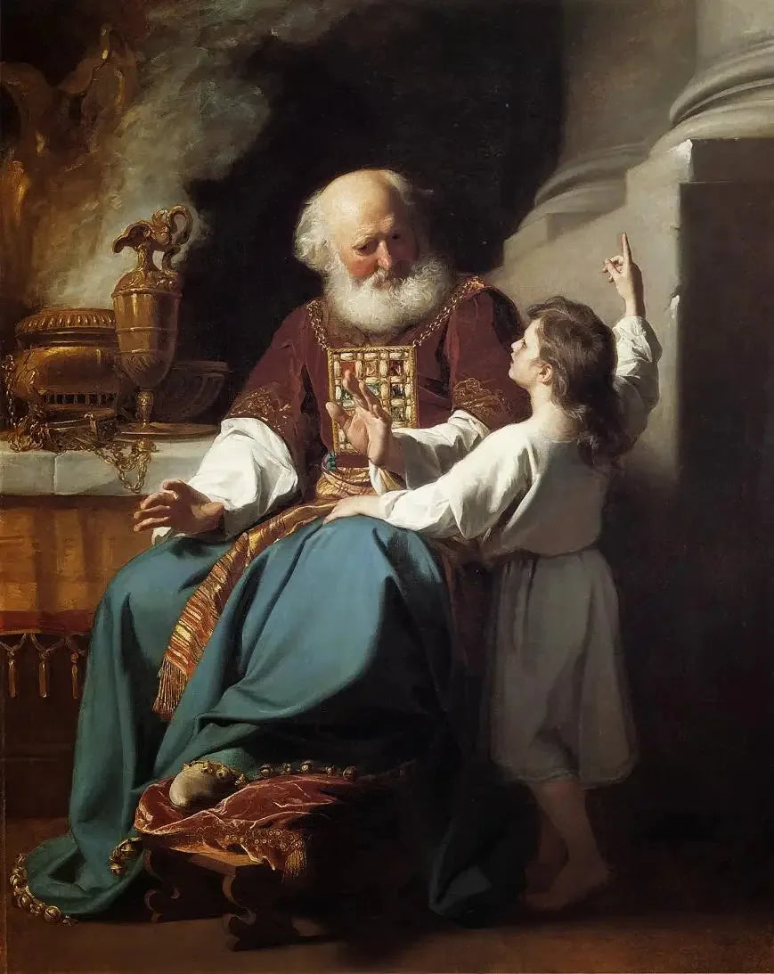 Samuel przekazujący Eli wyroki Boże na temat domu Eli - John Singleton Copley