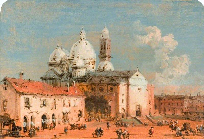 San Giustina z Prato della Valle, Padwa - Francesco Guardi
