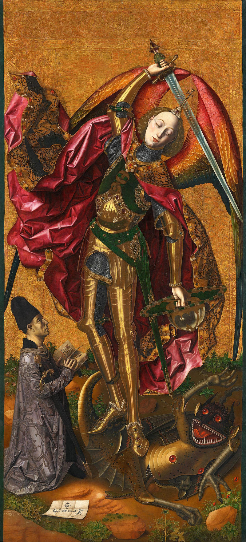 San Michele triumfuje nad demonem - Bartolomé Bermejo