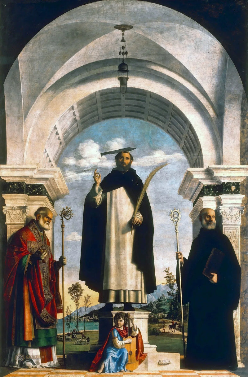 San Pietro męczennik między świętymi Nikolaem i Benedyktem - Cima da Conegliano