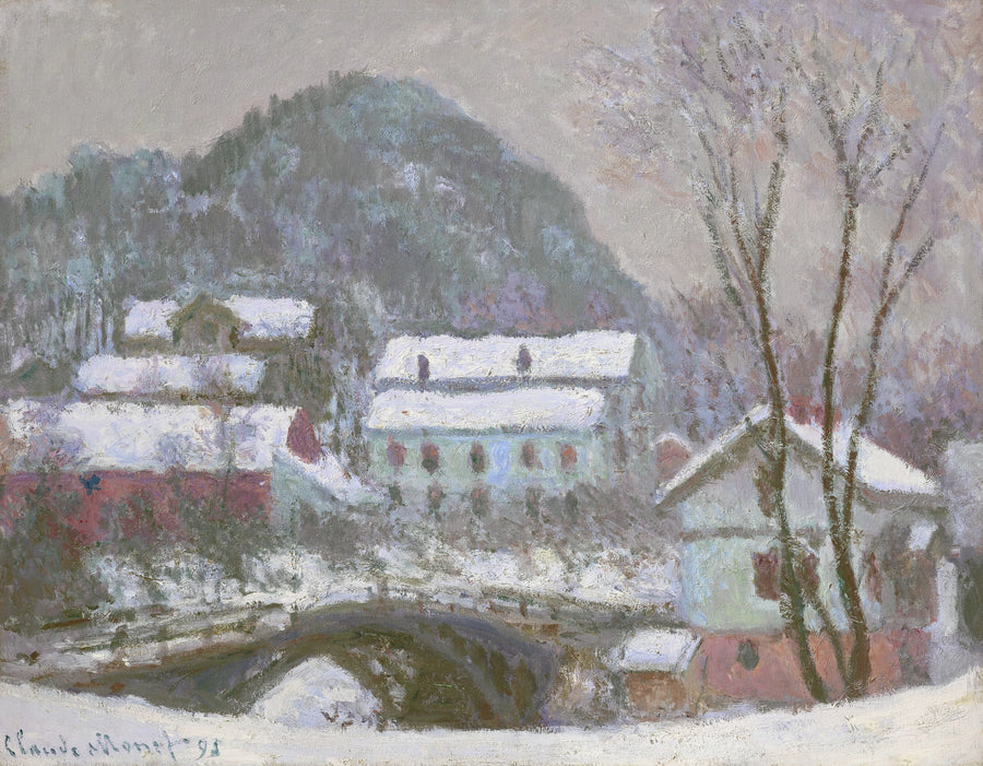 Sandviken, Norwegia, efekt śniegu W1398 - Claude Monet