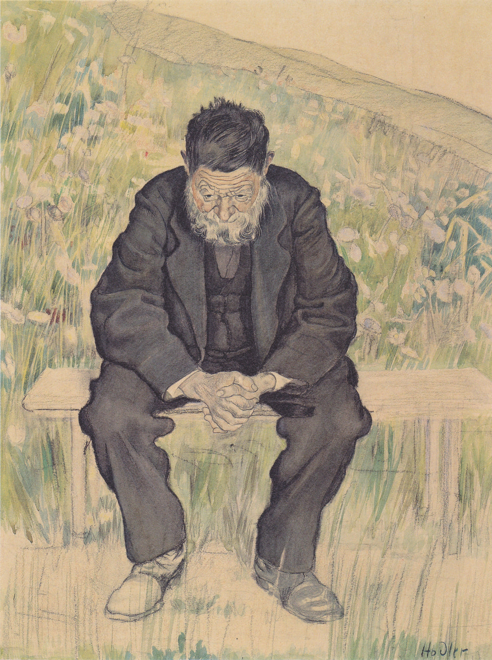 Sans travail - Ferdinand Hodler - Alpha Reproduction