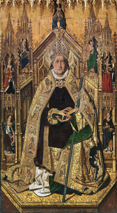 Santo Domingo de Silos entronizado como obispo de Bartolomé Bermejo (Musée du Prado) - Bartolomé Bermejo - Alpha