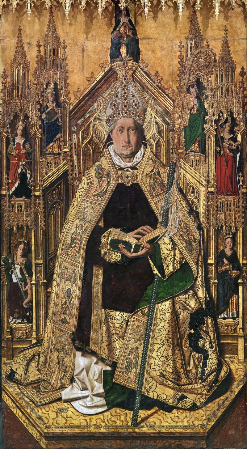 Santo Domingo de Silos wyświęcony na biskupa, autor: Bartolomé Bermejo (Muzeum Prado) - Bartolomé Bermejo
