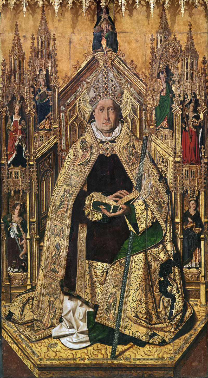Santo Domingo de Silos wyświęcony na biskupa, autor: Bartolomé Bermejo (Muzeum Prado) - Bartolomé Bermejo