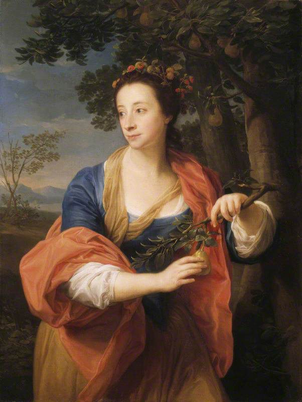Sarah Lethieullier, Lady Fetherstonhaugh (1722-1788), z gałęzią gruszy - Pompeo Batoni
