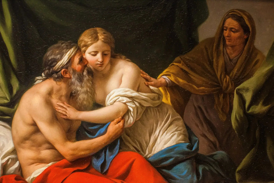 Sarah przedstawia Agarę Abrahamowi - Louis Jean François Lagrenée