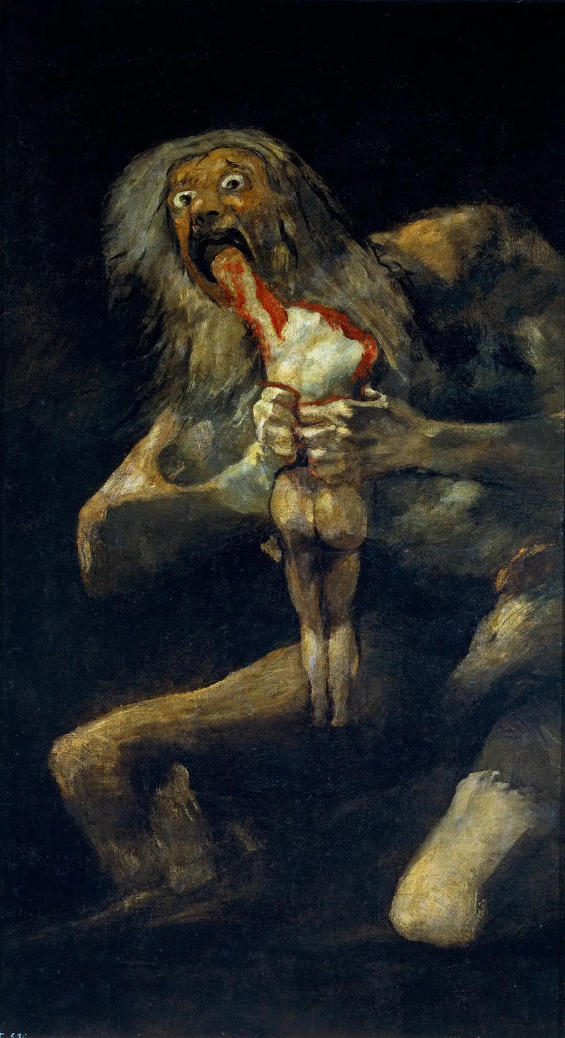 Saturn zjadający jedno ze swoich dzieci - Francisco de Goya