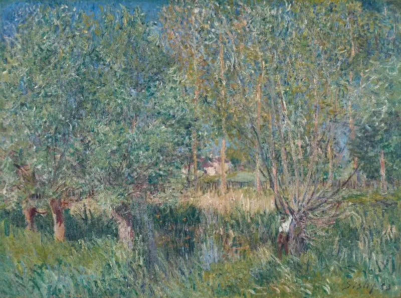 Wierzby nad Orvanne - Alfred Sisley