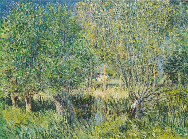 Wierzby nad Orvanne - Alfred Sisley