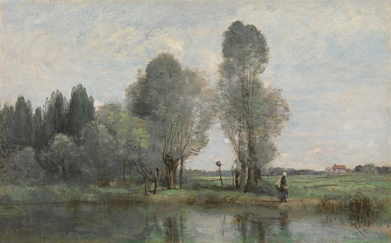 Słoneczniki obok strumienia. Limousin - Jean-Baptiste Camille Corot