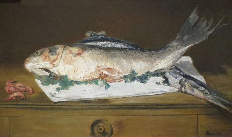 Łosoś, szczupak, krewetki - Édouard Manet
