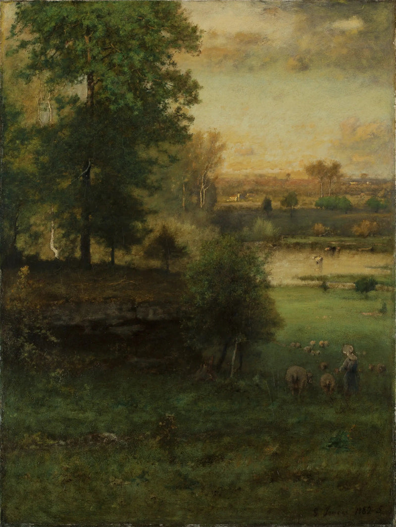 Scena w Durham, idylla - George Inness