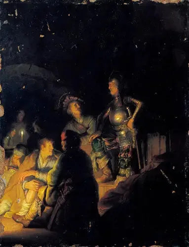 Nocna scena biblijna - Rembrandt
