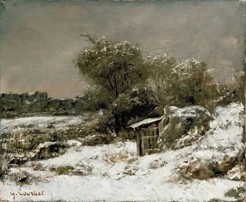 Scena zimowa - Gustave Courbet