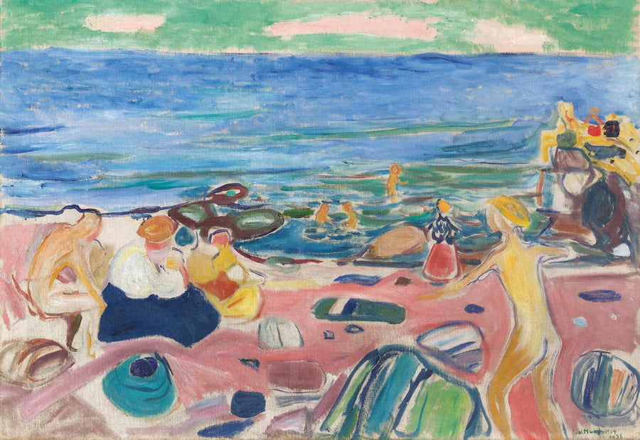 Scena kąpieli w Åsgårdstrand - Edvard Munch
