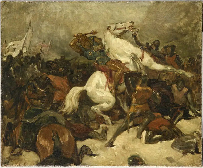 Scena bitwy - Eugène Delacroix