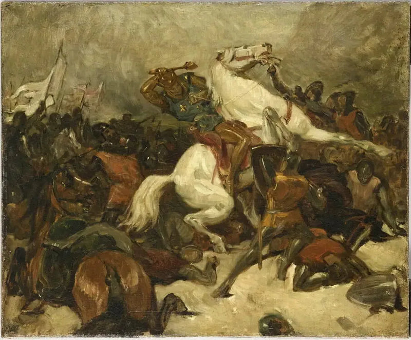 Scena bitwy - Eugène Delacroix