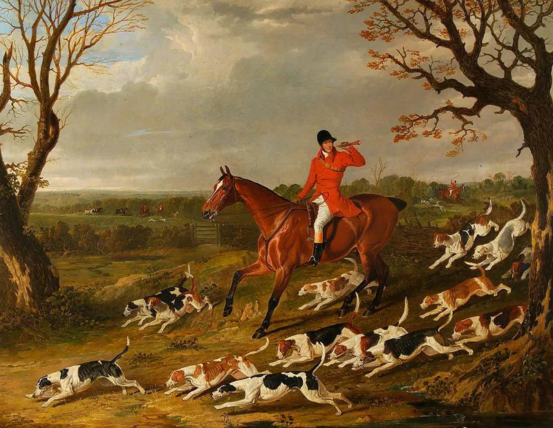 Scena polowania z foxhoundami - John Frederick Herring, Sr.