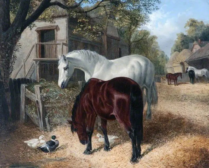 Scena wiejska z końmi - John Frederick Herring, Sr.