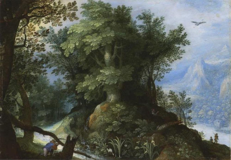 Scène de forêt avec des chasseurs - Jan Brueghel l'Ancien