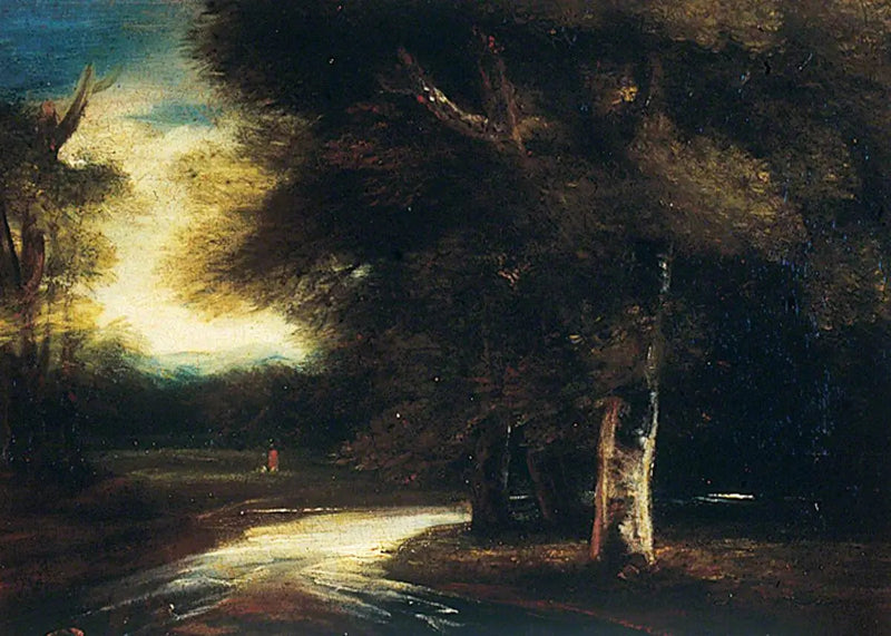 Scena leśna i rzeki - Joshua Reynolds