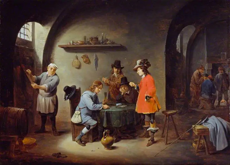 Scena gry w gospodzie - David Teniers Młodszy