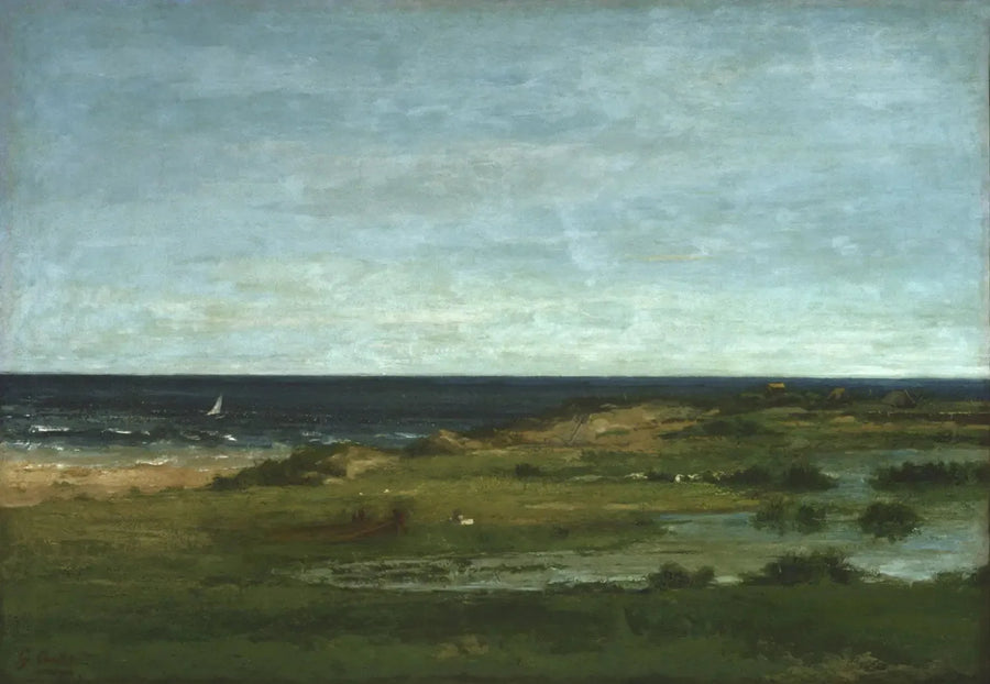 Scène de la côte - Gustave Courbet image 1 reproduction de peinture à l’huile