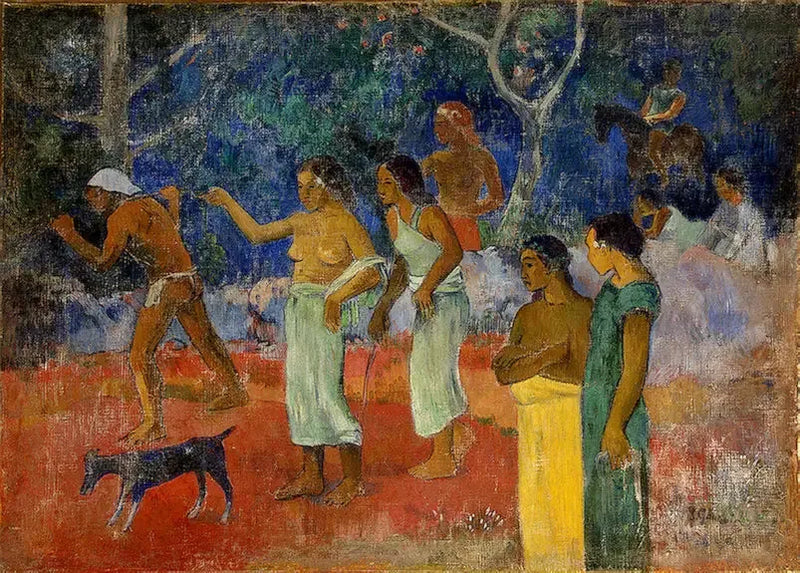 Scena z życia tahitańskiego - Paul Gauguin