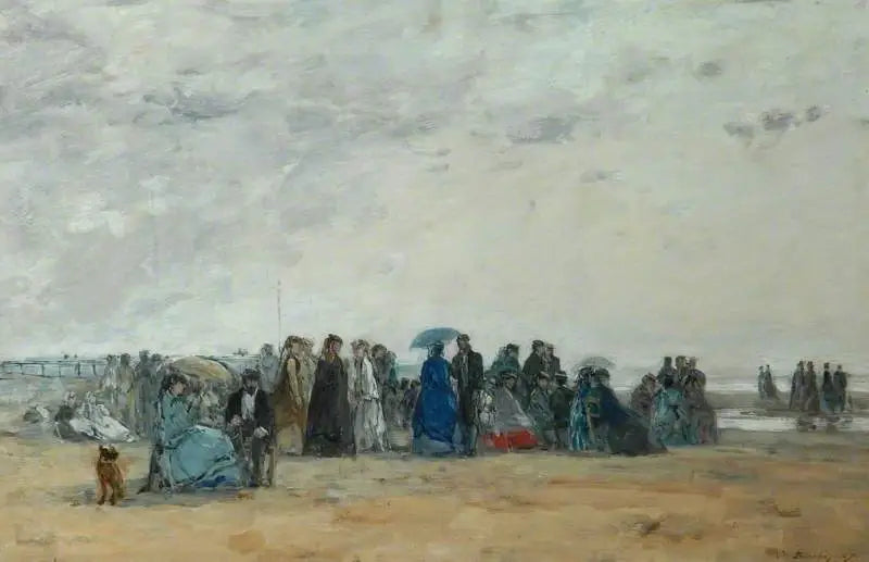 Scena plażowa przy niskiej wodzie - Eugène Boudin