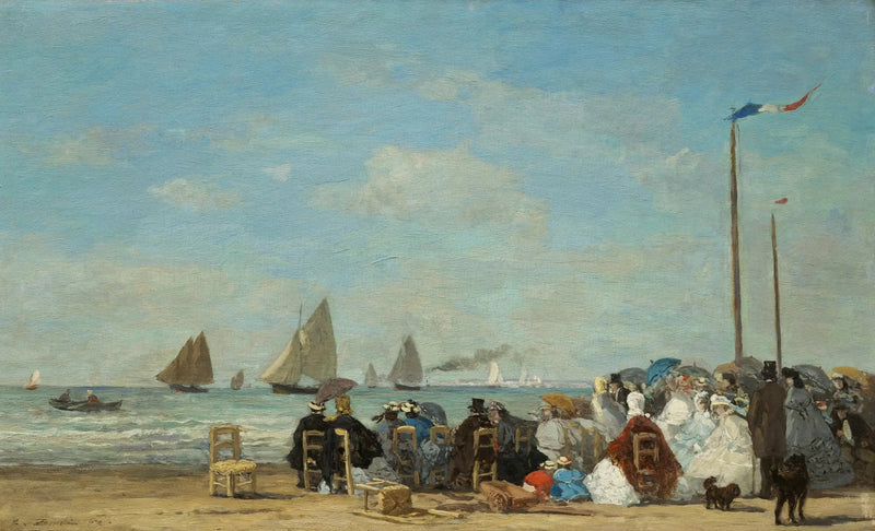 Scena plażowa w Trouville - Eugène Boudin