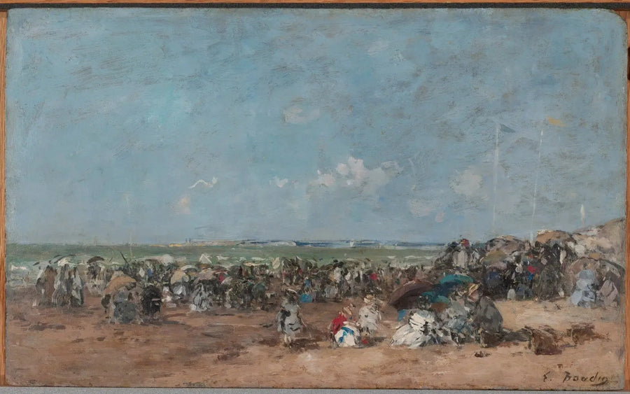 Scena plażowa w Trouville - Eugène Boudin