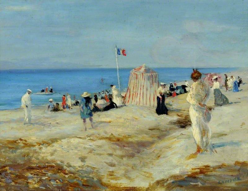 Francuska scena plażowa, Dieppe - Charles Conder