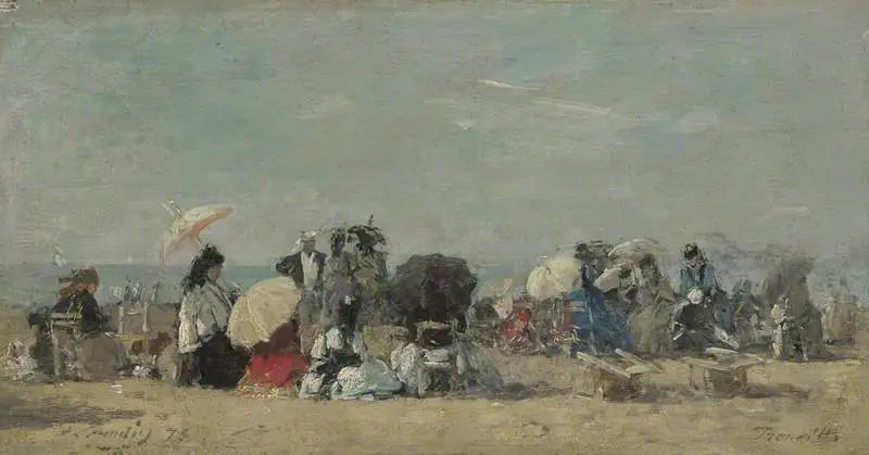 Scena plażowa, Trouville - Eugène Boudin