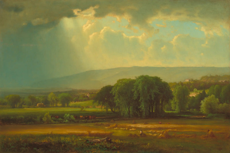 Scena zbiorów w Dolinie Delaware - George Inness