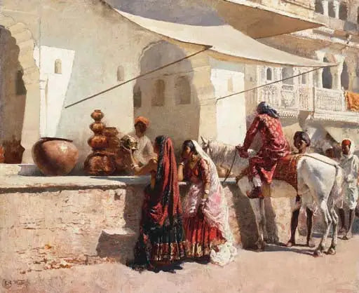 Scena uliczna z Radżastanu - Edwin Lord Weeks