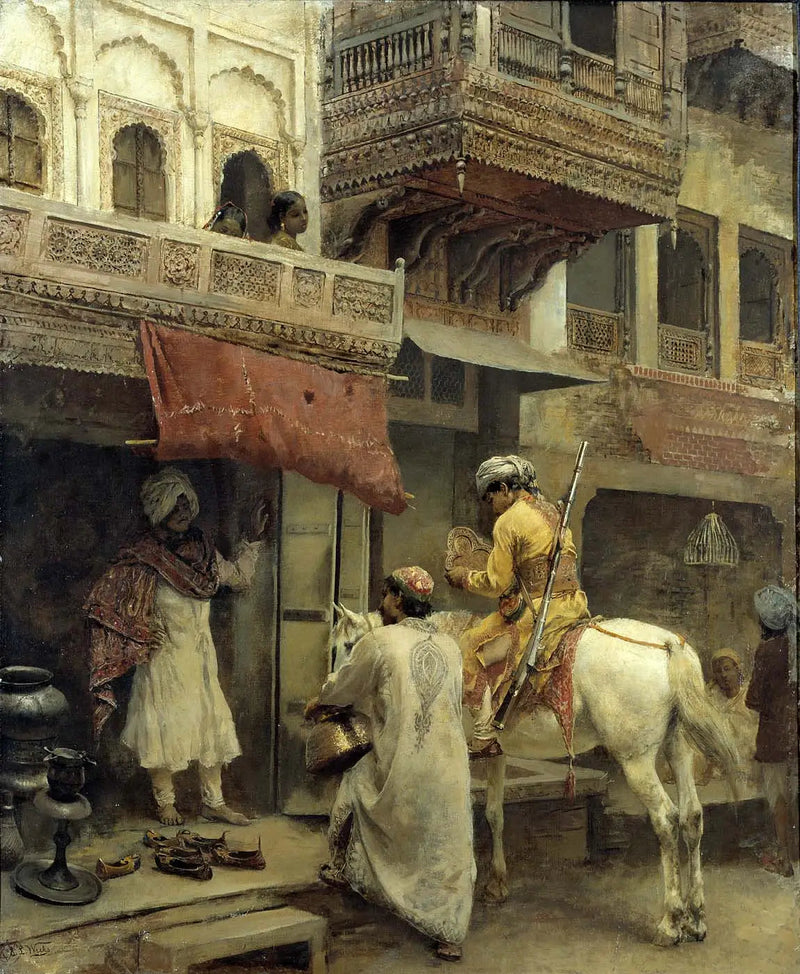 Scena uliczna w Indiach - Edwin Lord Weeks