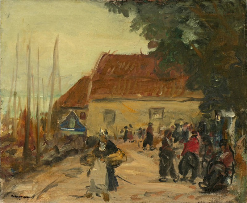 Scena uliczna z Volendam - Robert Henri