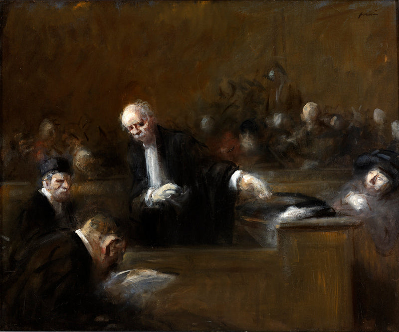 Scena z sali sądowej - Jean-Louis Forain