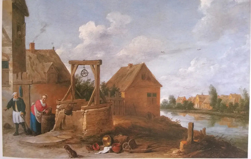 Scena wiejska z kobietą przy studni - David Teniers młodszy
