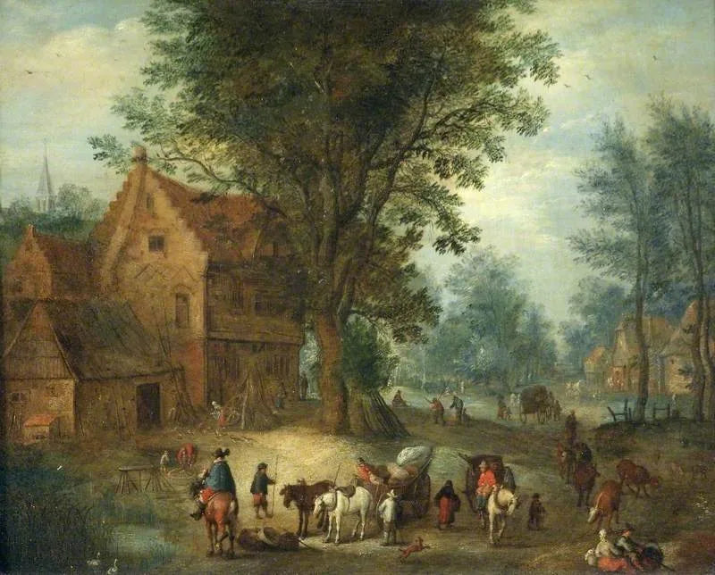 Scène de village - Jan Brueghel l'Ancien image 1 copie peinte à la main à l’huile