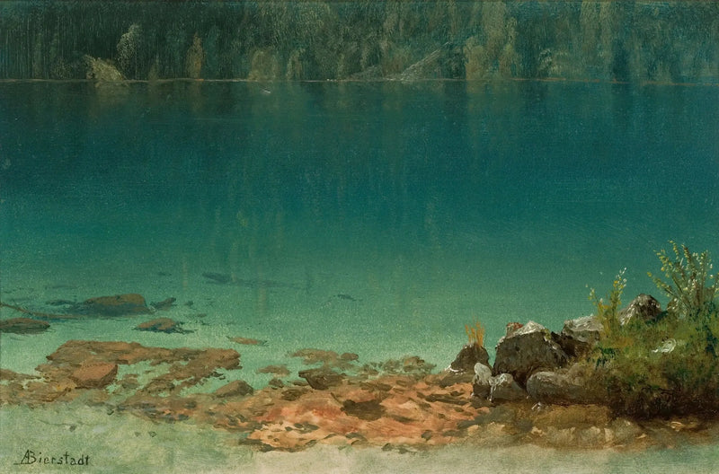 Scena nad jeziorem - Albert Bierstadt