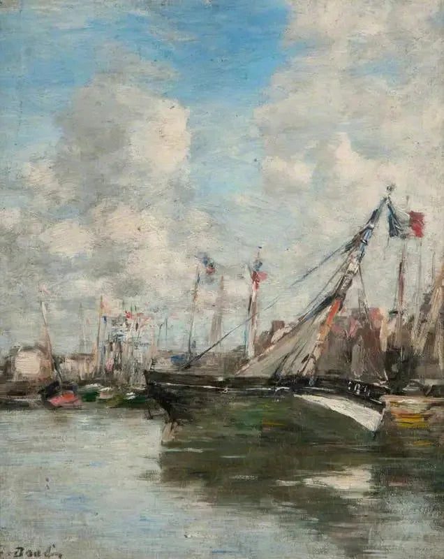 Scena portowa, Trouville - Eugène Boudin