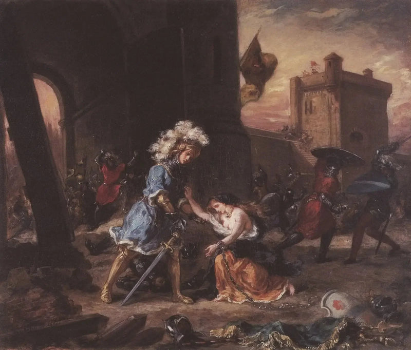 Scena z powieści Amadisa z Galii - Eugène Delacroix