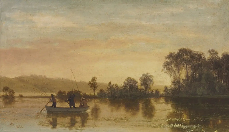 Scena nad rzeką - Albert Bierstadt
